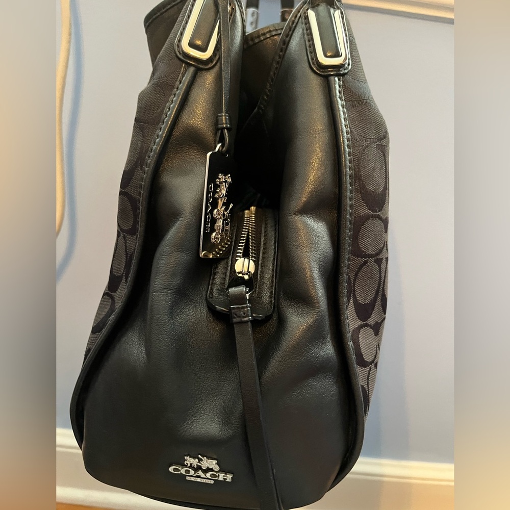 Coach Black and Gray Shoulder Bag